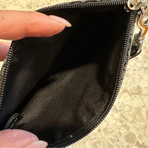 Coach Signature Black/ Gray Logo Canvas Leather Purse Y2K w/Sm Coin Purse - Picture 7 of 16